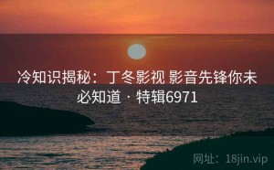 冷知识揭秘：丁冬影视 影音先锋你未必知道 · 特辑6971